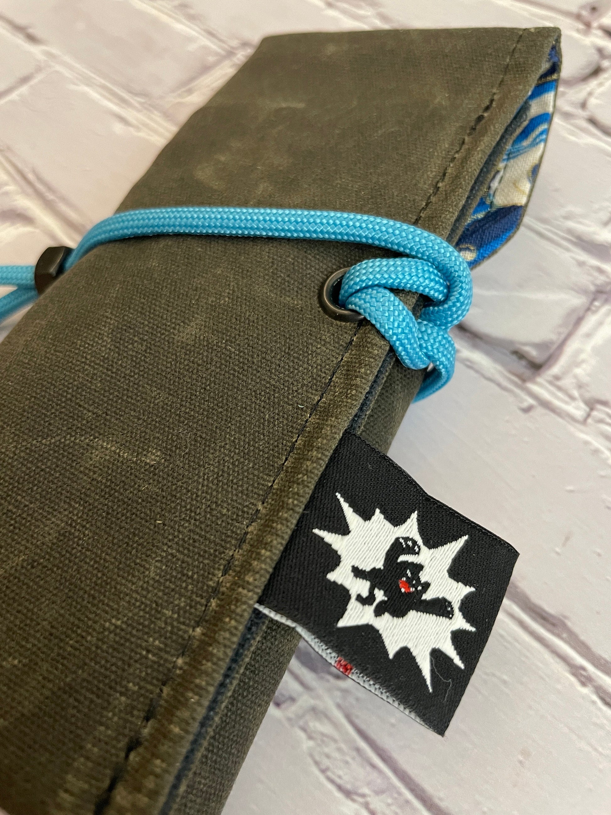EDC Tool Roll | Waxed Canvas Tool Pouch | Every Day Carry Gear Bag | Pocket Organizer | EDC Knife Roll | Pocket Dump Display Hank | Wave OD